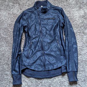 Lululemon keep it up laceoflage embossed blue inkwell jacket 6